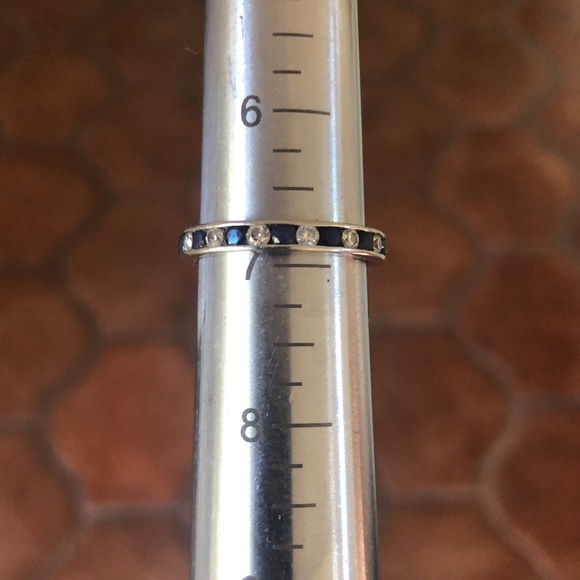 Auth Tiffany & Co Sapphire diamond eternity band - Picture 8 of 11